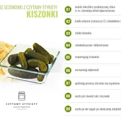 Kiszonki, jak kapusta kiszona, są zdrowe: bogate w probiotyki, witaminy i błonnik, wspierają trawienie i odporność.
