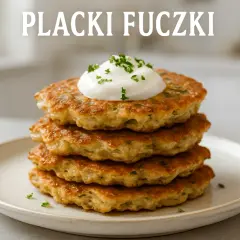 Stos złotych placuszków z ziołami, zwieńczony kleksem śmietany i posypany szczypiorkiem. Pyszny przepis na fuczki!