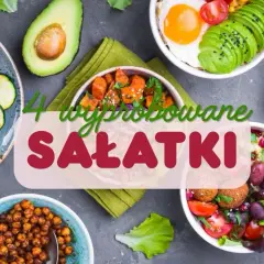 4 wypróbowane sałatki: z awokado i jajkiem, dynią, ciecierzycą i falafelami. Pyszne i zdrowe propozycje.