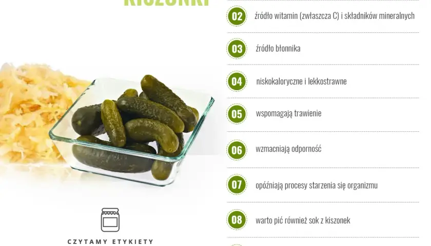 Kiszonki, jak kapusta kiszona, są zdrowe: bogate w probiotyki, witaminy i błonnik, wspierają trawienie i odporność.
