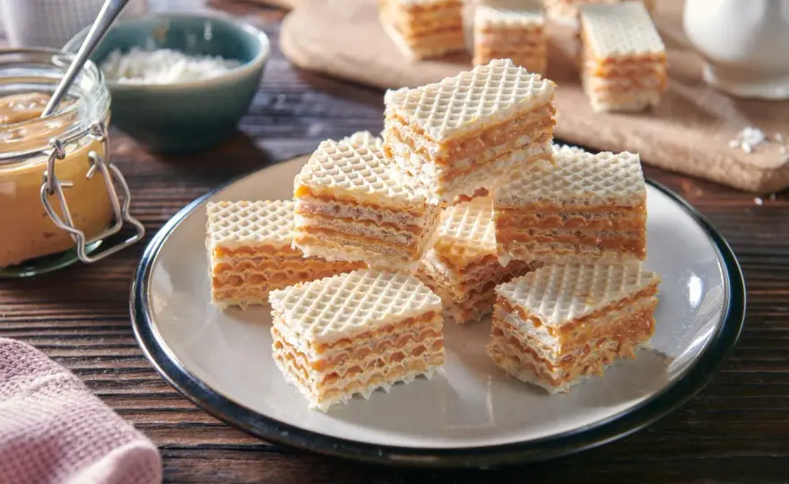 Wafle z kajmakiem z puszki - Jak zrobić deser, który nie rozmięka?