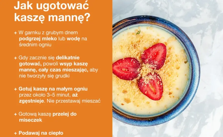 Jak ugotować kaszę mannę bez grudek - Poznaj idealne proporcje