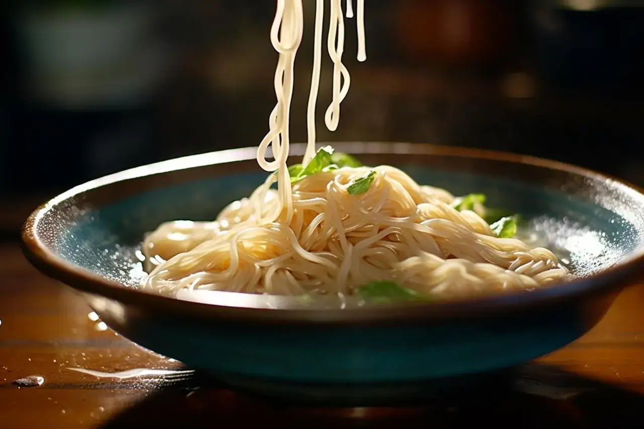Zdjęcie Spaghetti z makaronem ryżowym: zdrowa alternatywa dla tradycyjnych dań